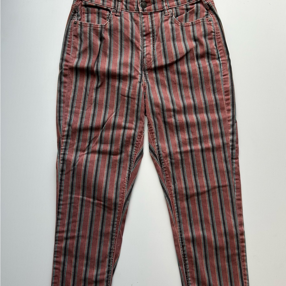 VINTAGE VIBE Striped American Eagle High-Rise Jeans